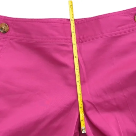 ANN Taylor Signature Pink High Waisted Sailor Shorts Sz 4 Double Button Summer - Picture 7 of 9